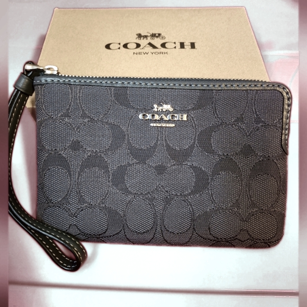 Coach Blue Wristlet